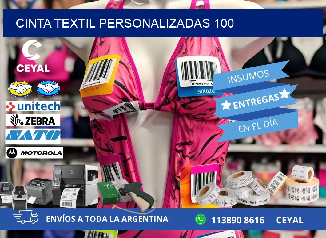 CINTA TEXTIL PERSONALIZADAS 100