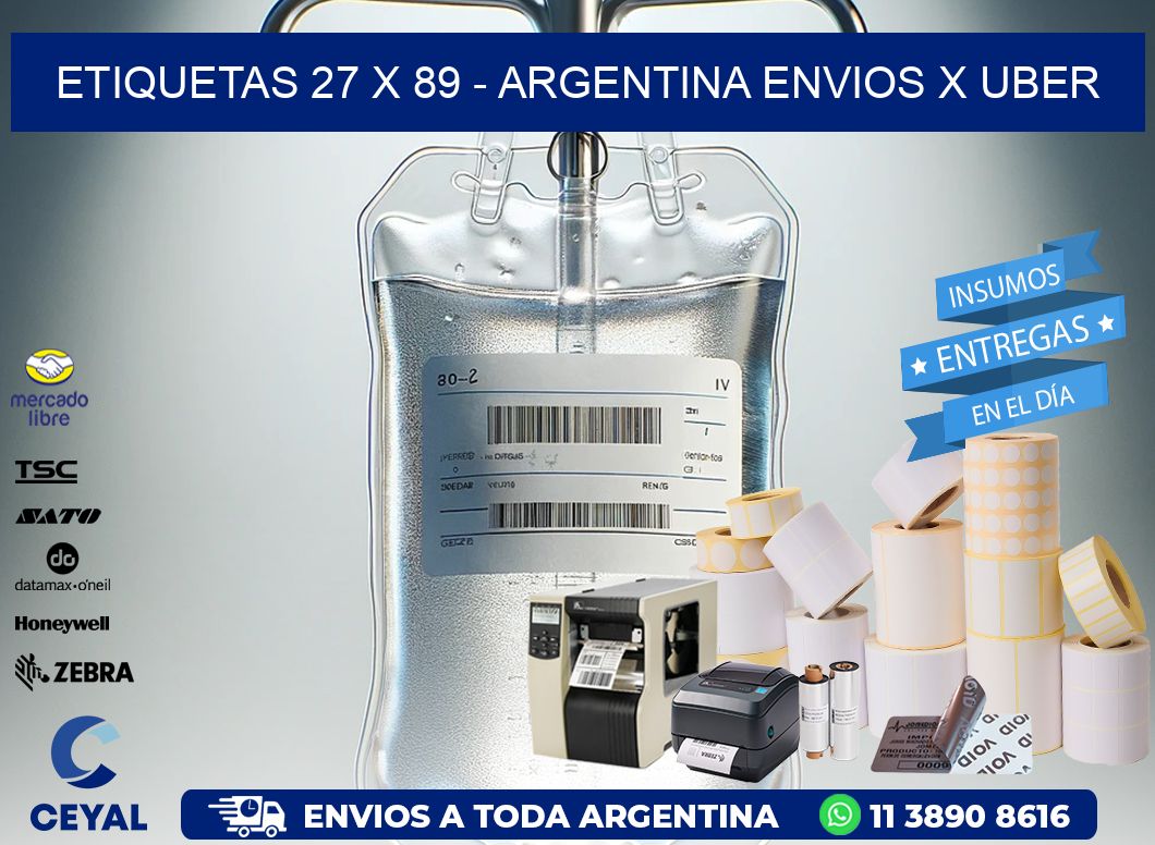 ETIQUETAS 27 x 89 – ARGENTINA ENVIOS X UBER