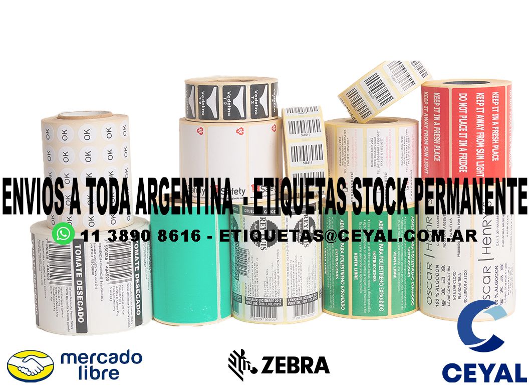 ETIQUETAS 30 x 30 - ARGENTINA MERCADOLIBRE