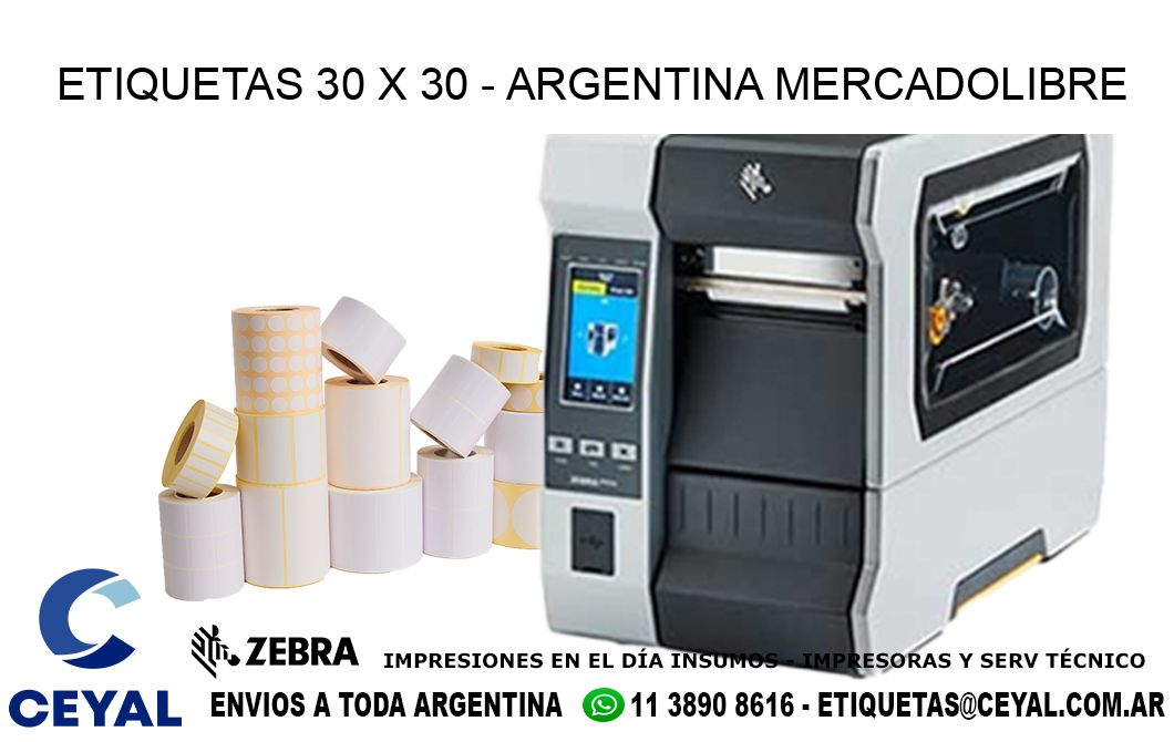 ETIQUETAS 30 x 30 - ARGENTINA MERCADOLIBRE