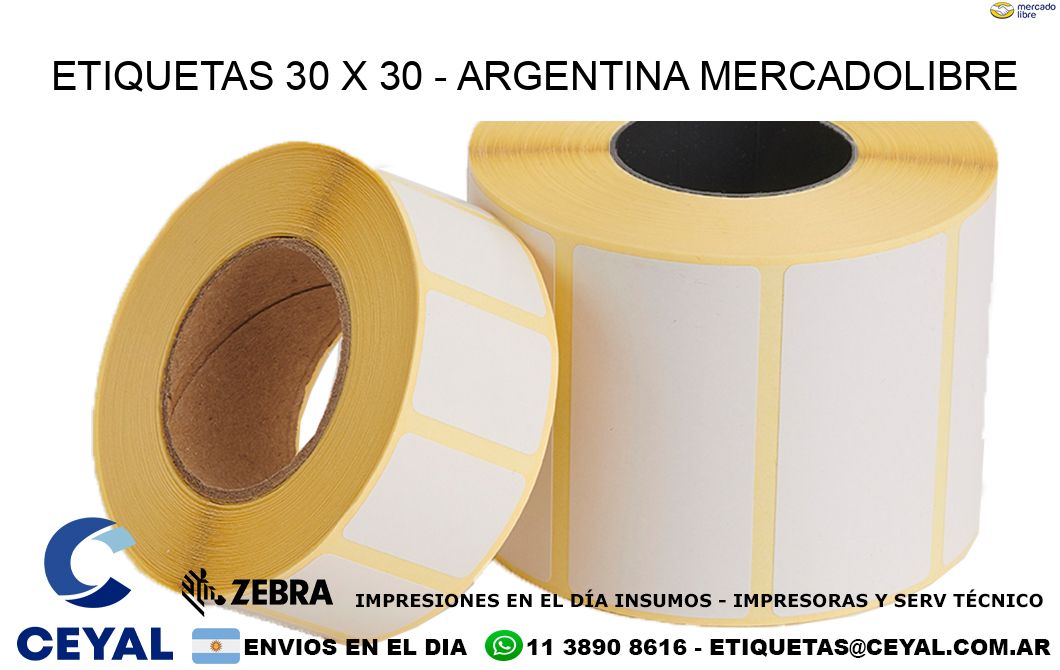 ETIQUETAS 30 x 30 – ARGENTINA MERCADOLIBRE