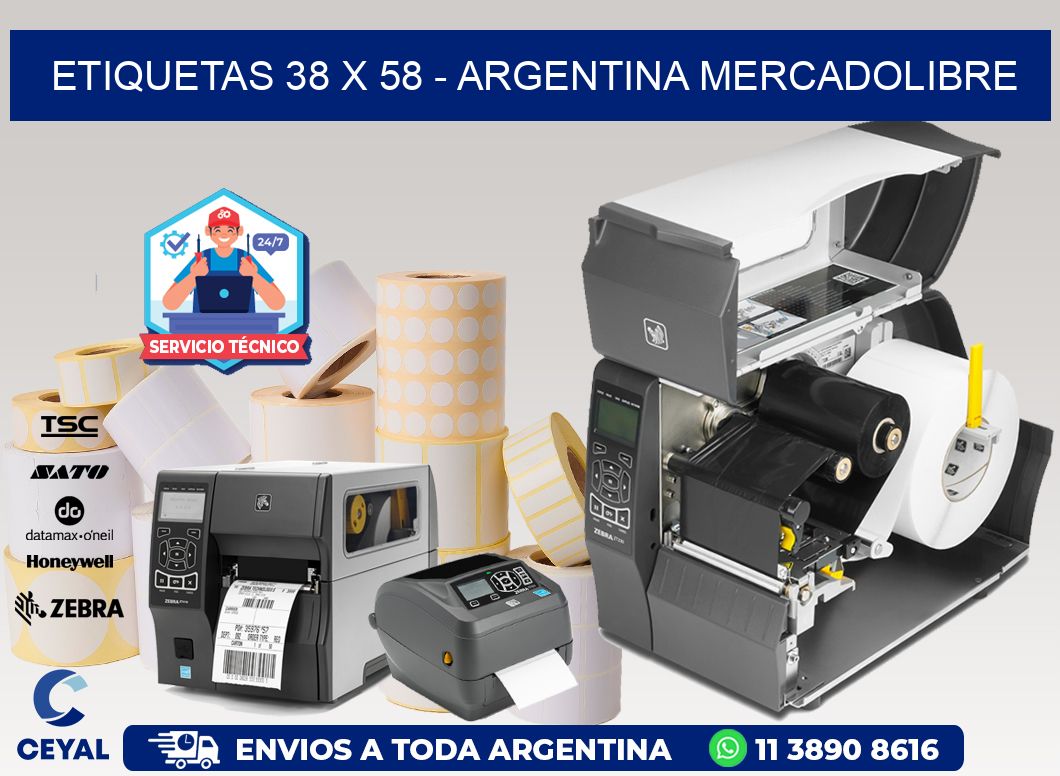 ETIQUETAS 38 x 58 - ARGENTINA MERCADOLIBRE