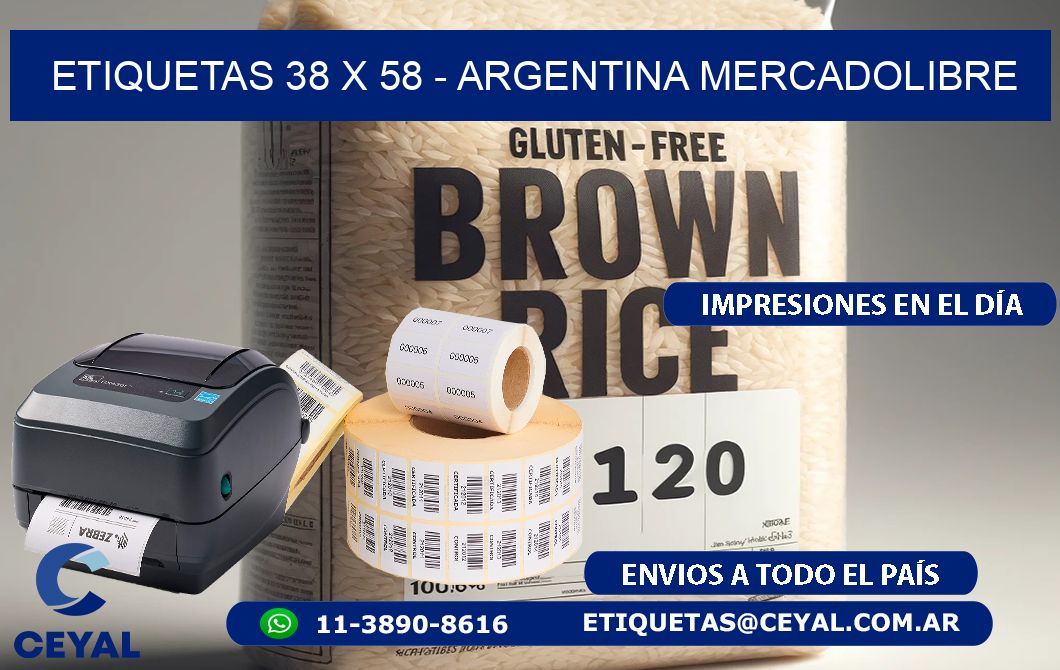 ETIQUETAS 38 x 58 - ARGENTINA MERCADOLIBRE