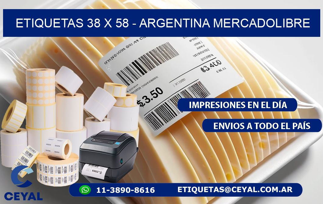 ETIQUETAS 38 x 58 - ARGENTINA MERCADOLIBRE