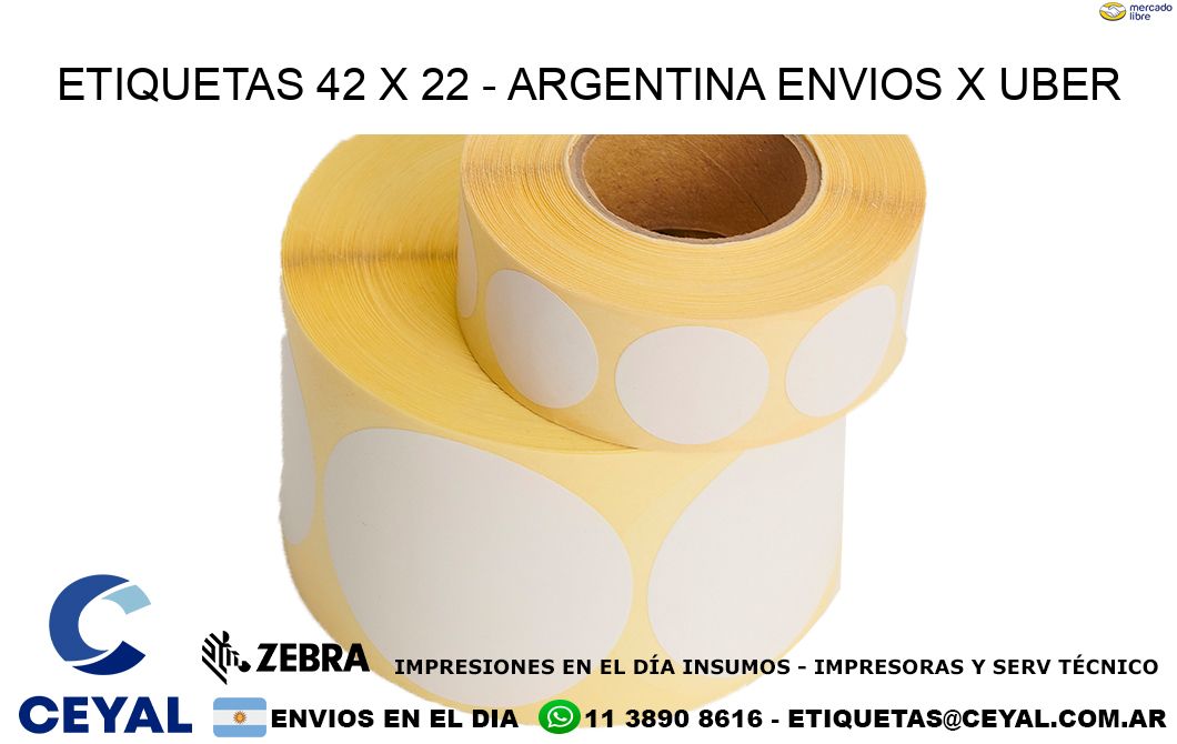 ETIQUETAS 42 x 22 – ARGENTINA ENVIOS X UBER