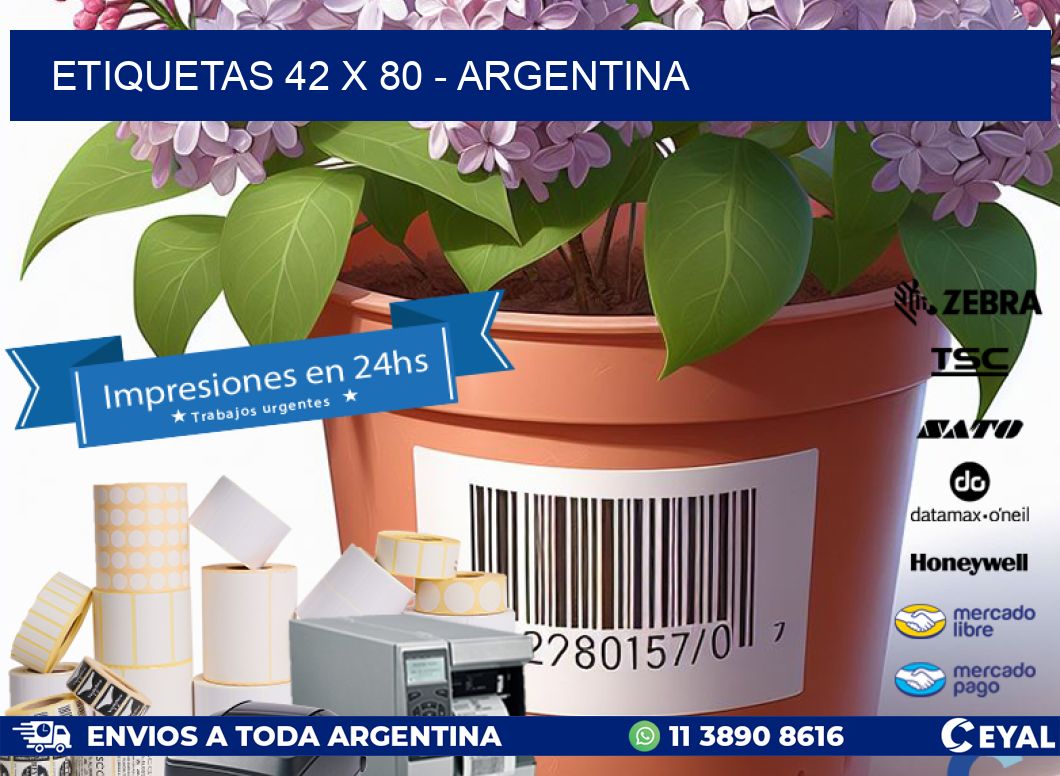 ETIQUETAS 42 x 80 - ARGENTINA