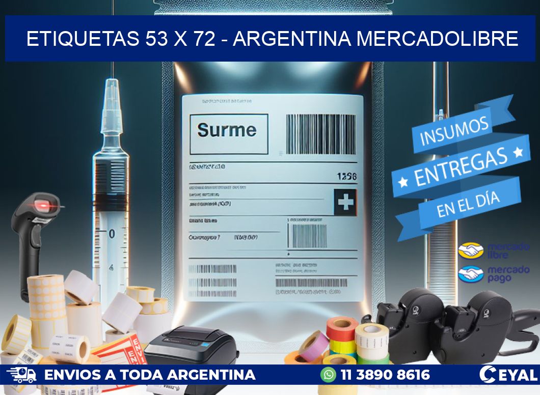 ETIQUETAS 53 x 72 - ARGENTINA MERCADOLIBRE