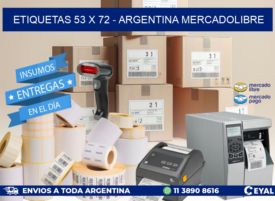 ETIQUETAS 53 x 72 – ARGENTINA MERCADOLIBRE