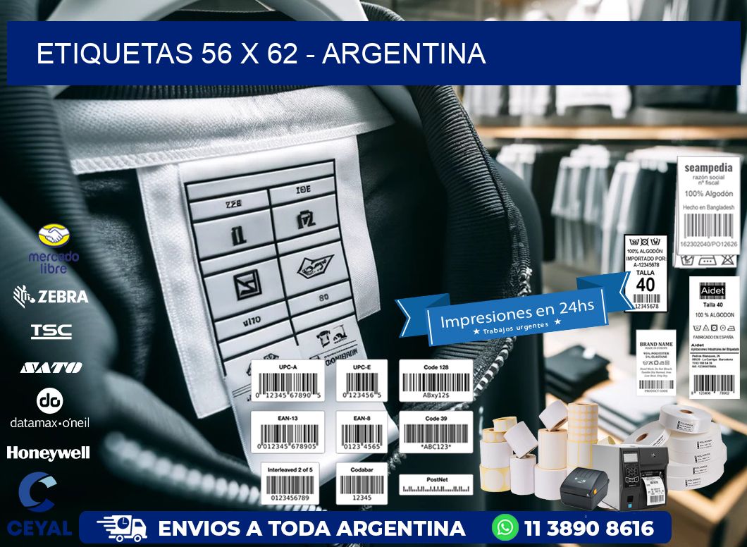 ETIQUETAS 56 x 62 - ARGENTINA