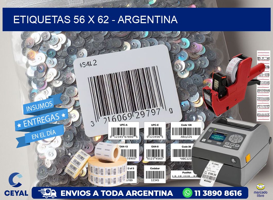 ETIQUETAS 56 x 62 - ARGENTINA