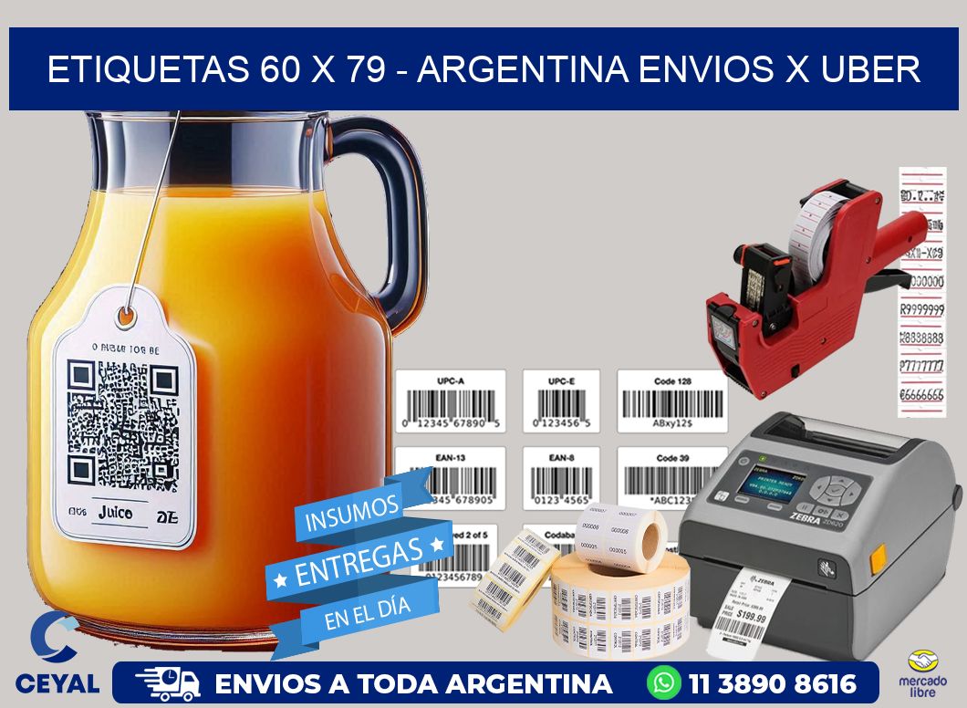 ETIQUETAS 60 x 79 – ARGENTINA ENVIOS X UBER