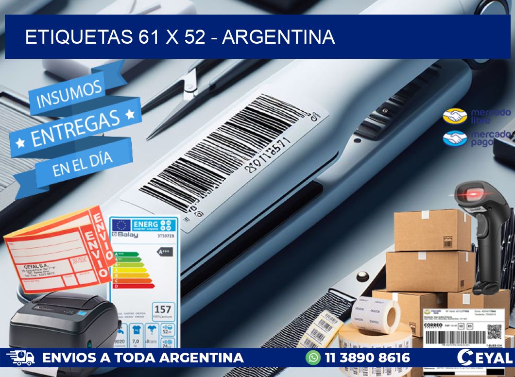 ETIQUETAS 61 x 52 - ARGENTINA