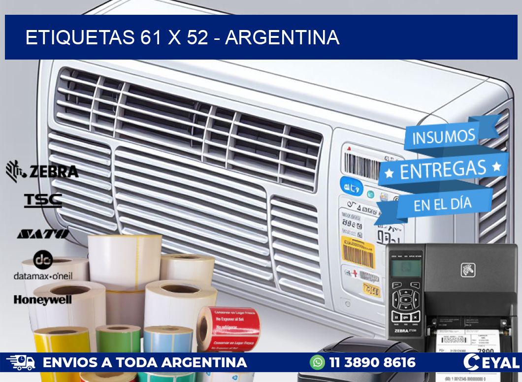 ETIQUETAS 61 x 52 - ARGENTINA