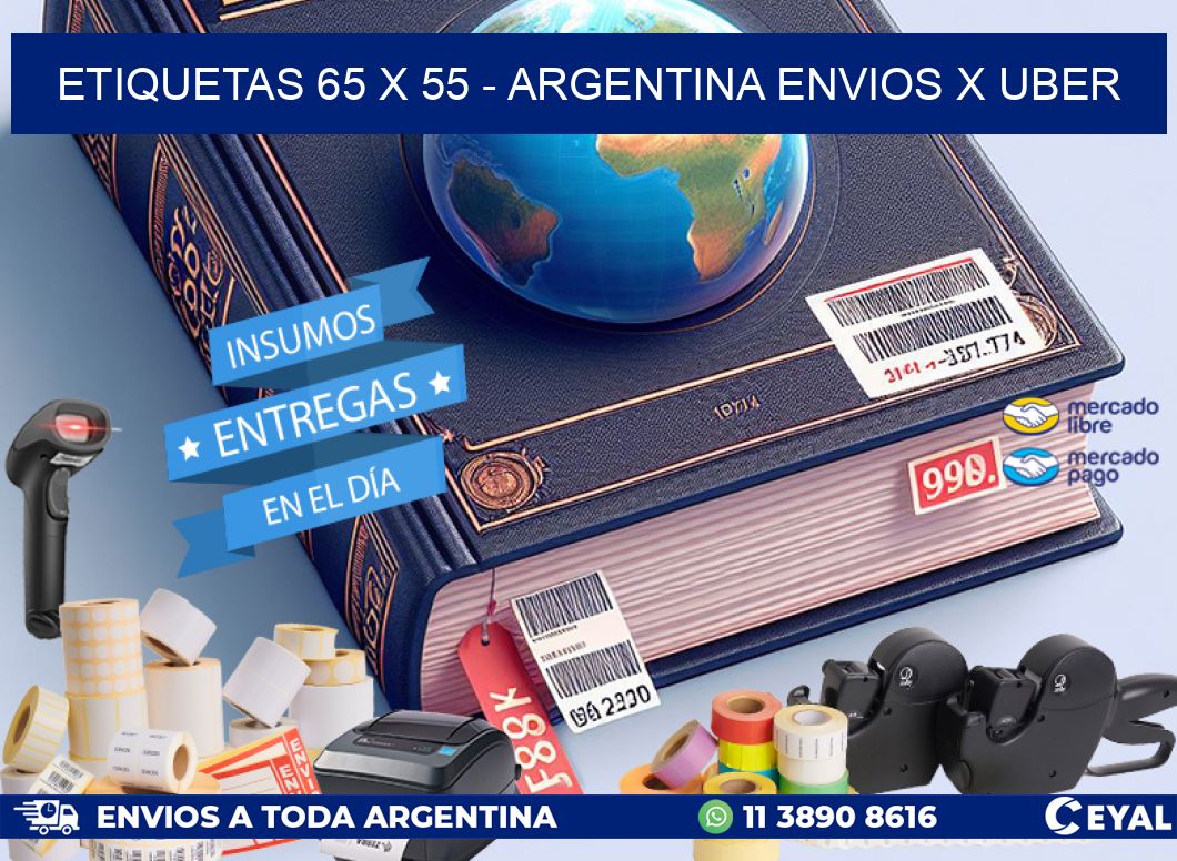 ETIQUETAS 65 x 55 - ARGENTINA ENVIOS X UBER