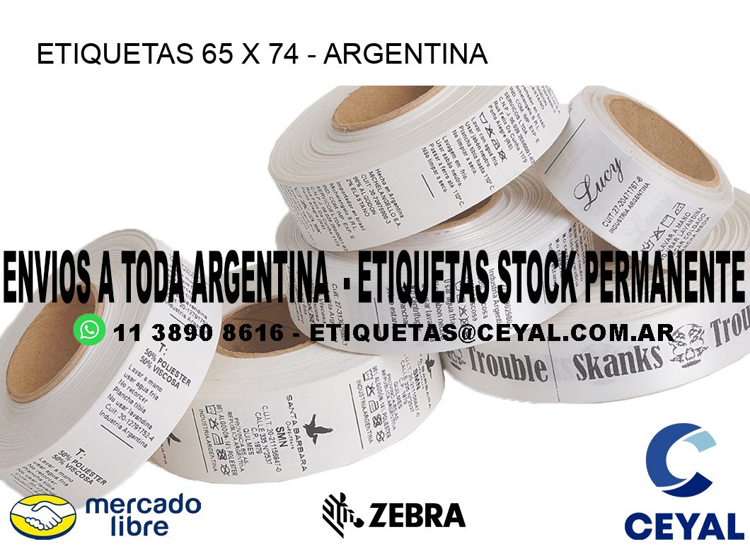 ETIQUETAS 65 x 74 - ARGENTINA