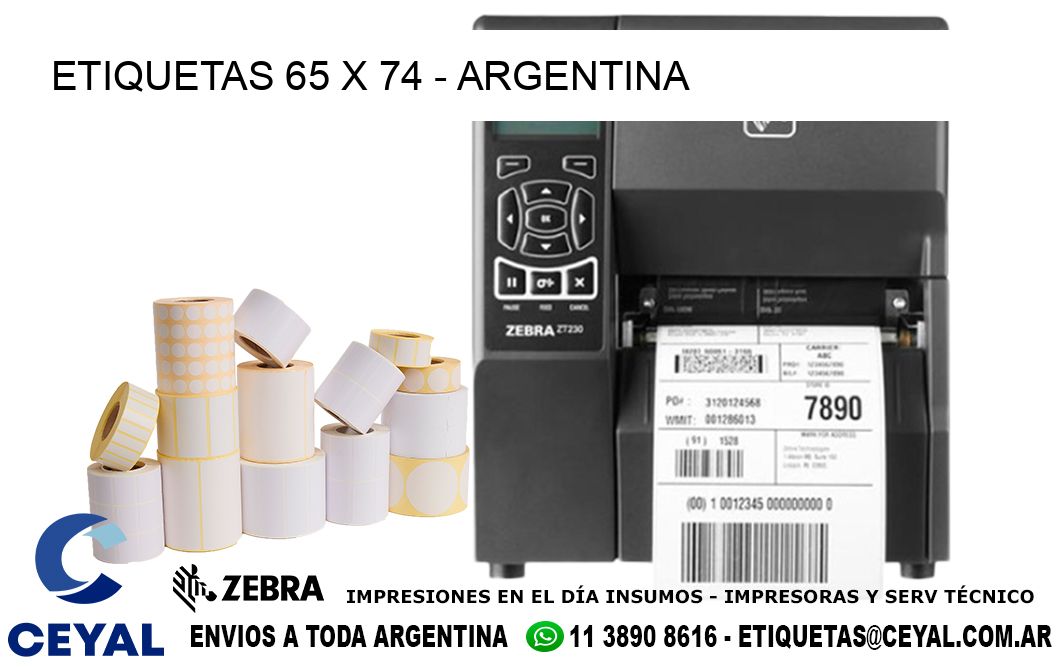ETIQUETAS 65 x 74 - ARGENTINA