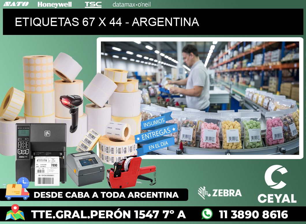 ETIQUETAS 67 x 44 - ARGENTINA