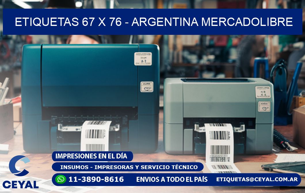 ETIQUETAS 67 x 76 - ARGENTINA MERCADOLIBRE