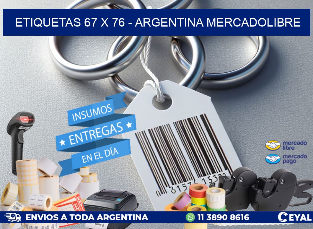 ETIQUETAS 67 x 76 - ARGENTINA MERCADOLIBRE