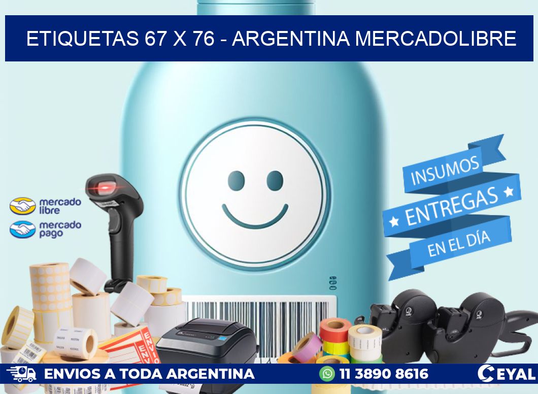 ETIQUETAS 67 x 76 - ARGENTINA MERCADOLIBRE