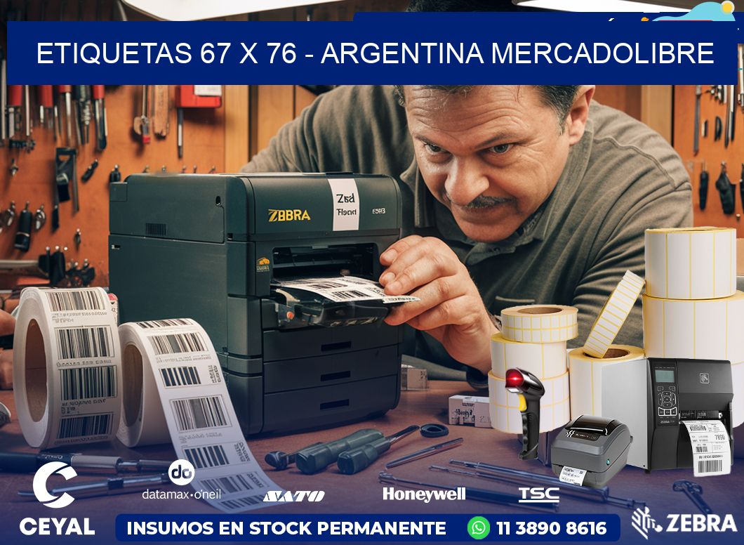 ETIQUETAS 67 x 76 - ARGENTINA MERCADOLIBRE