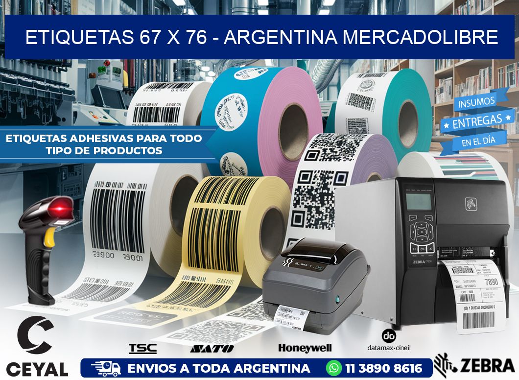 ETIQUETAS 67 x 76 – ARGENTINA MERCADOLIBRE