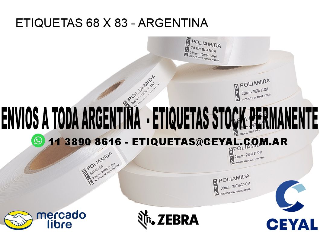 ETIQUETAS 68 x 83 - ARGENTINA