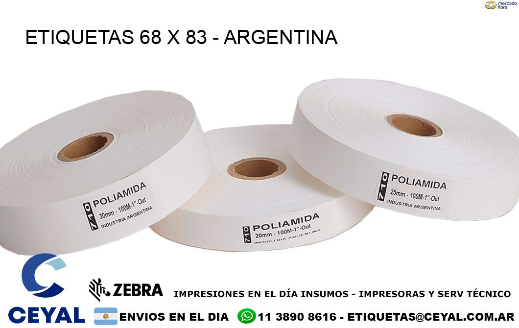 ETIQUETAS 68 x 83 - ARGENTINA