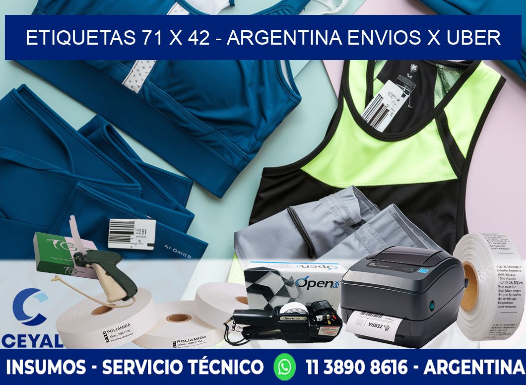 ETIQUETAS 71 x 42 - ARGENTINA ENVIOS X UBER