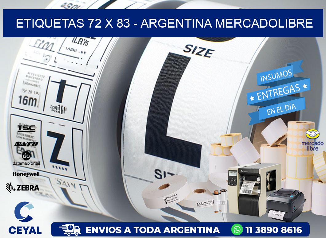 ETIQUETAS 72 x 83 - ARGENTINA MERCADOLIBRE