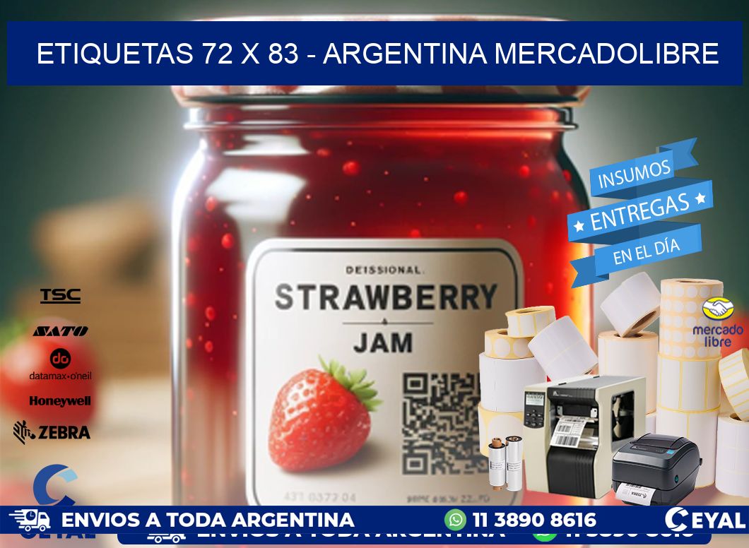 ETIQUETAS 72 x 83 - ARGENTINA MERCADOLIBRE