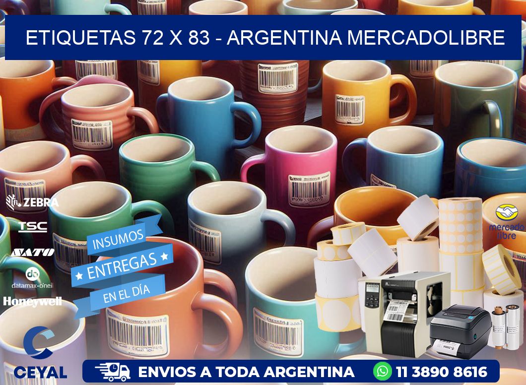 ETIQUETAS 72 x 83 - ARGENTINA MERCADOLIBRE