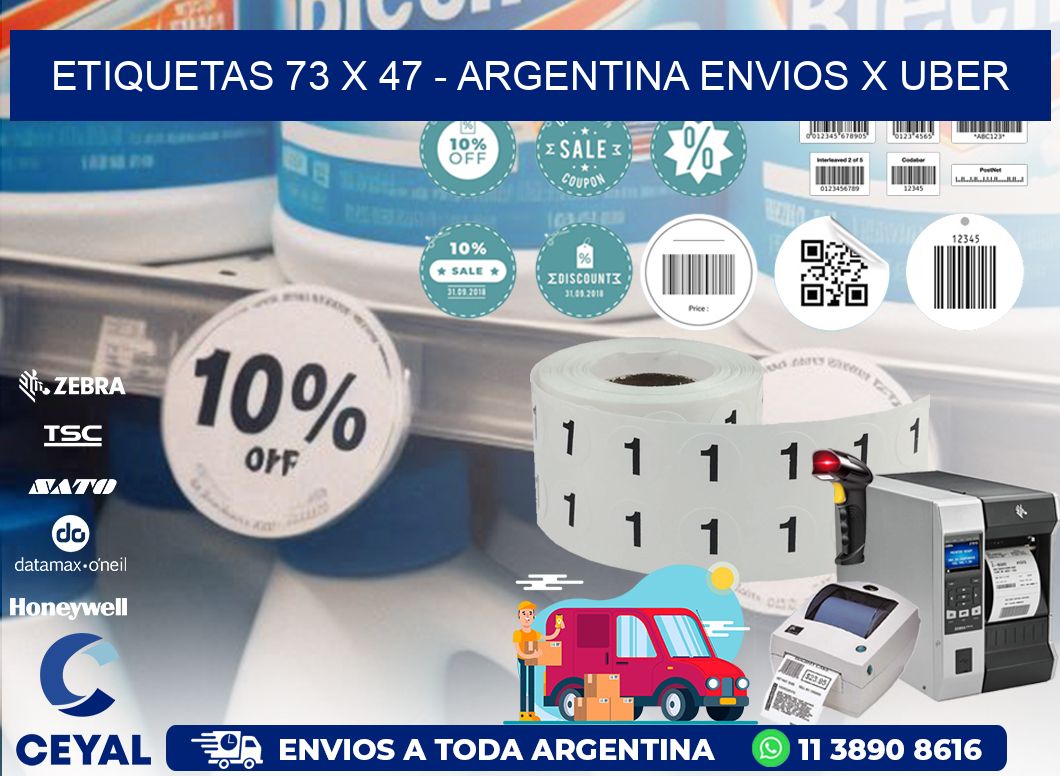 ETIQUETAS 73 x 47 - ARGENTINA ENVIOS X UBER