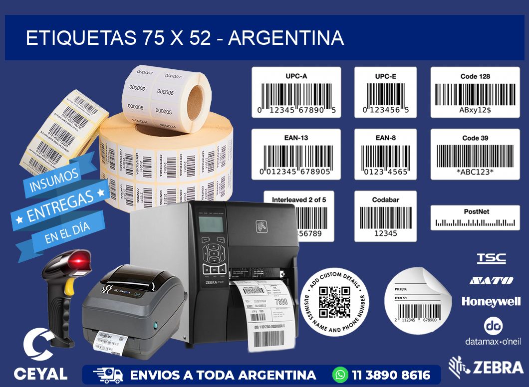 ETIQUETAS 75 x 52 - ARGENTINA