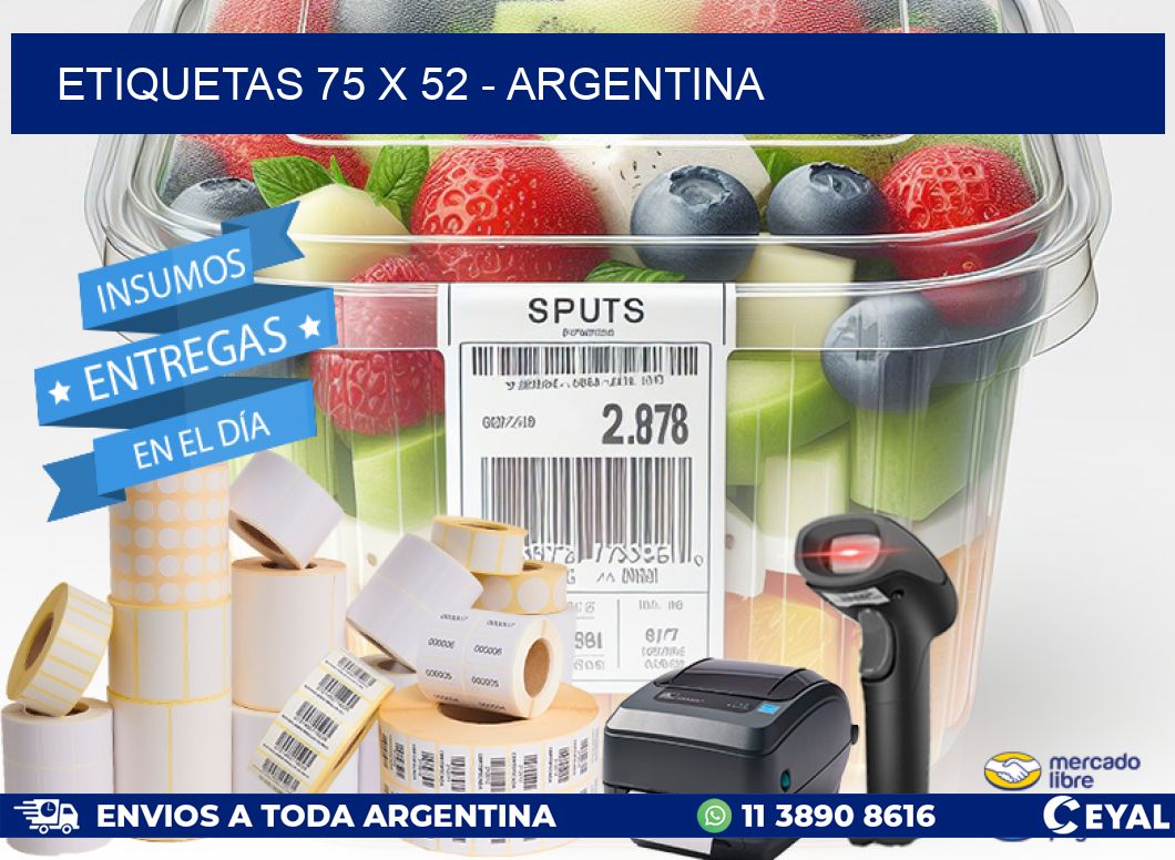 ETIQUETAS 75 x 52 - ARGENTINA