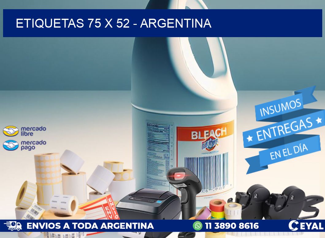 ETIQUETAS 75 x 52 - ARGENTINA