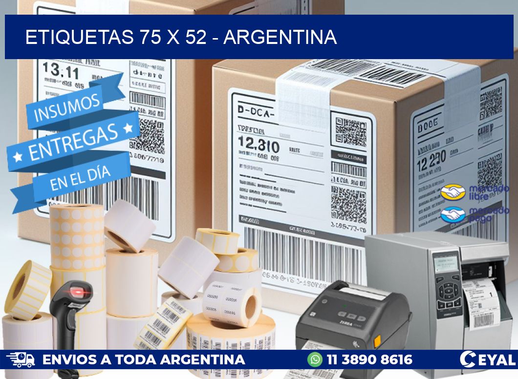 ETIQUETAS 75 x 52 - ARGENTINA