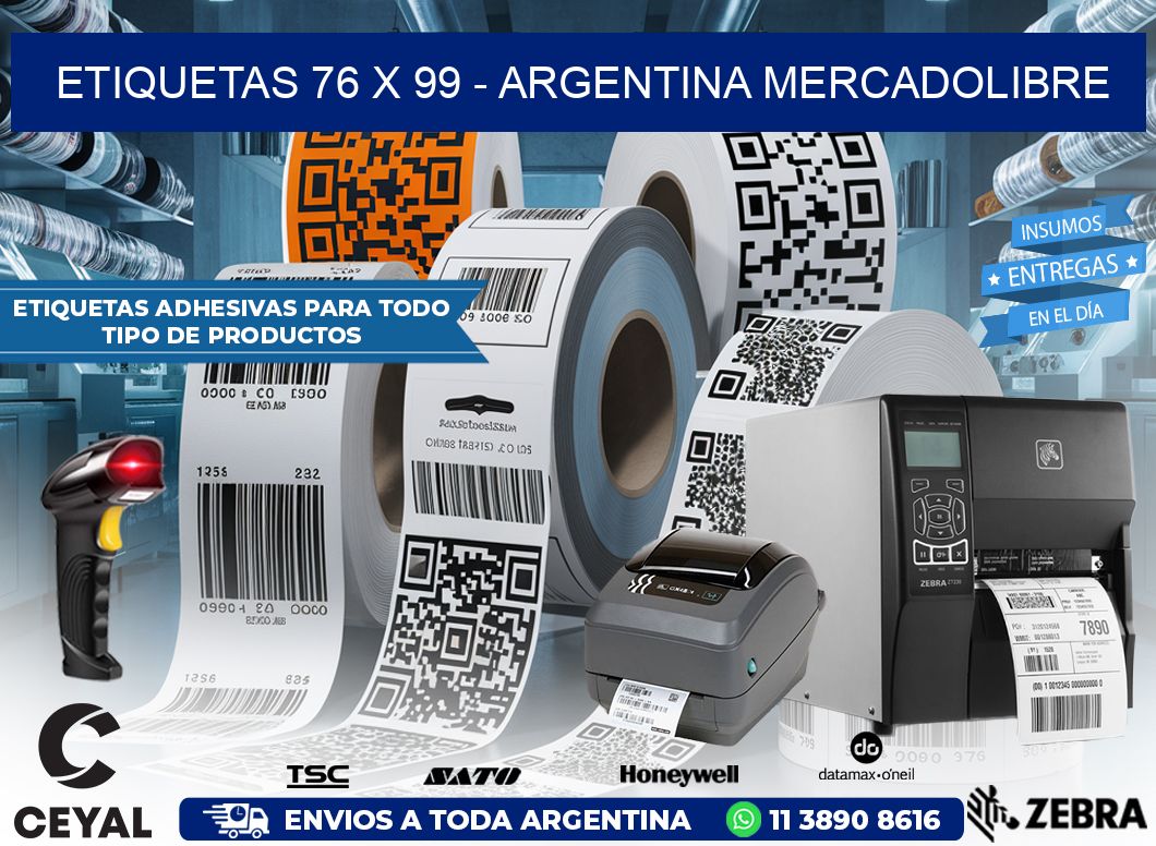 ETIQUETAS 76 x 99 – ARGENTINA MERCADOLIBRE