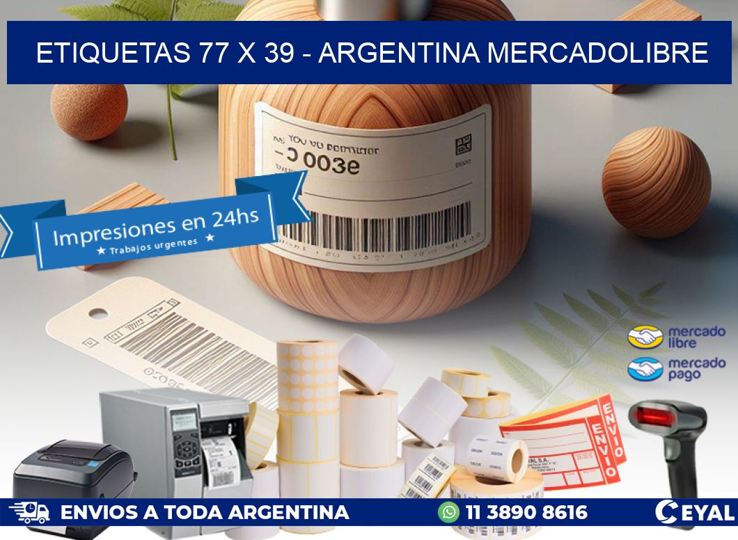 ETIQUETAS 77 x 39 - ARGENTINA MERCADOLIBRE