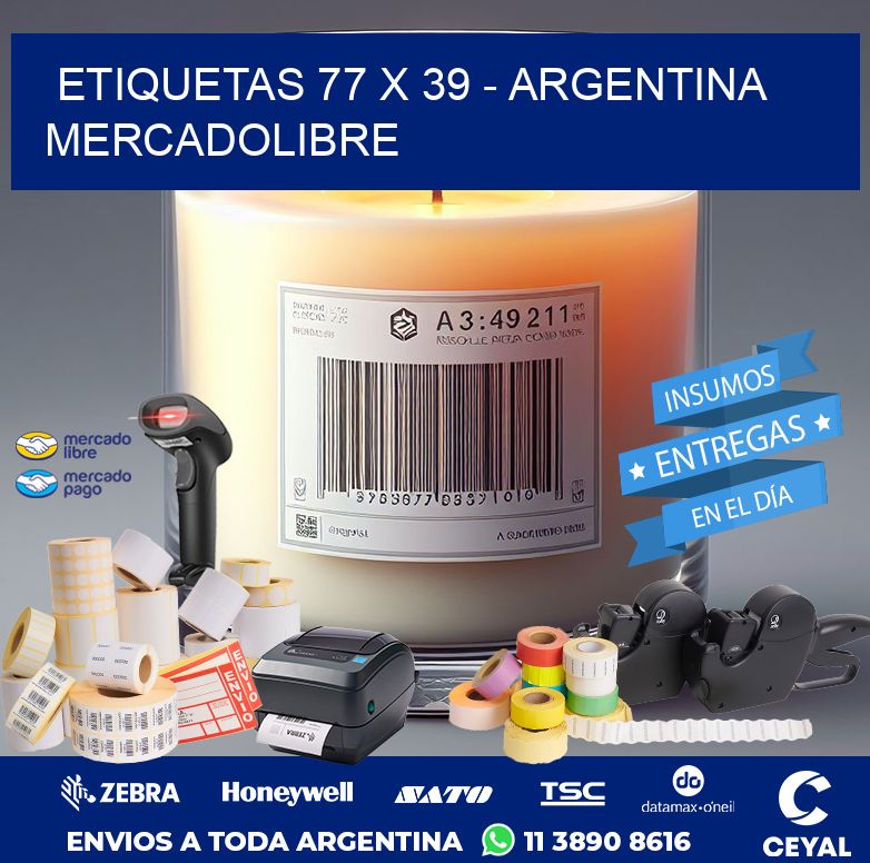 ETIQUETAS 77 x 39 - ARGENTINA MERCADOLIBRE