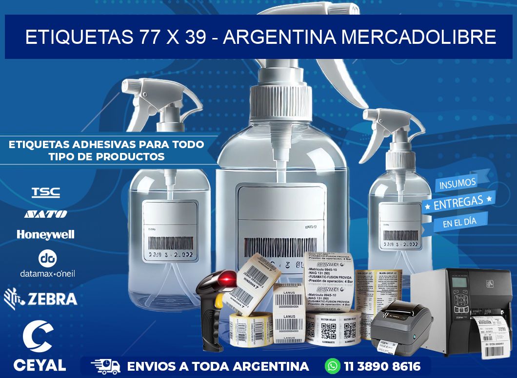 ETIQUETAS 77 x 39 – ARGENTINA MERCADOLIBRE