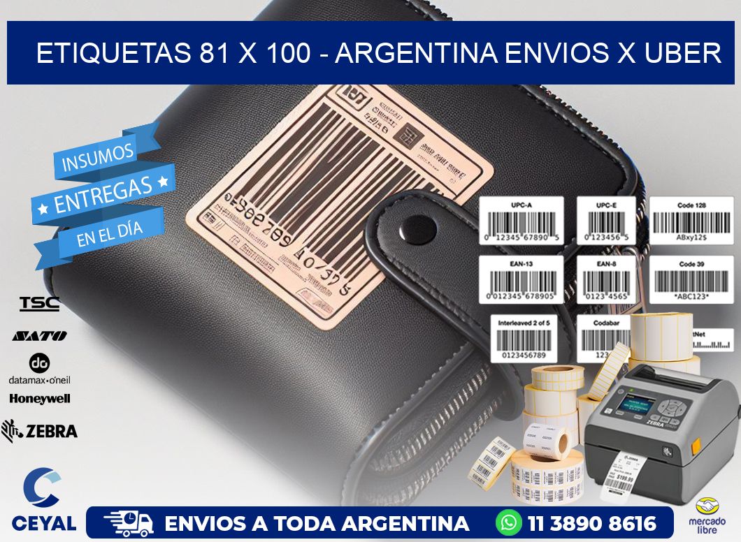 ETIQUETAS 81 x 100 - ARGENTINA ENVIOS X UBER