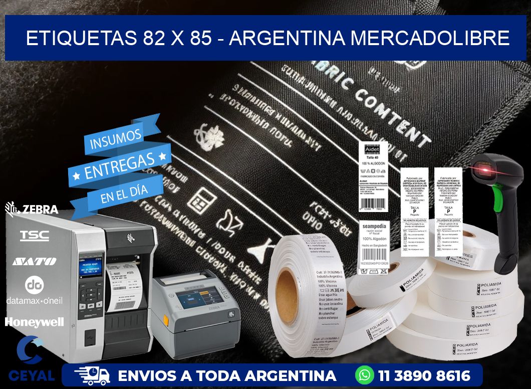 ETIQUETAS 82 x 85 - ARGENTINA MERCADOLIBRE