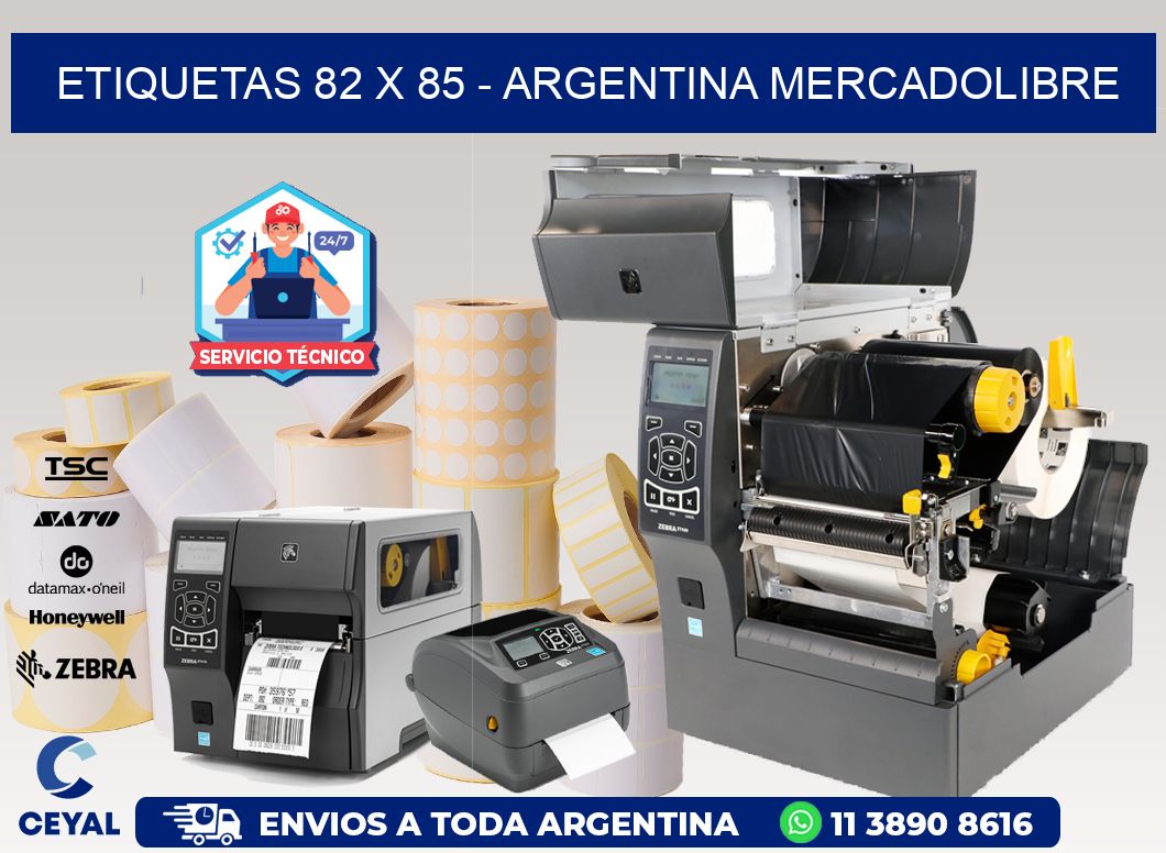 ETIQUETAS 82 x 85 - ARGENTINA MERCADOLIBRE