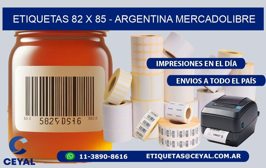 ETIQUETAS 82 x 85 - ARGENTINA MERCADOLIBRE