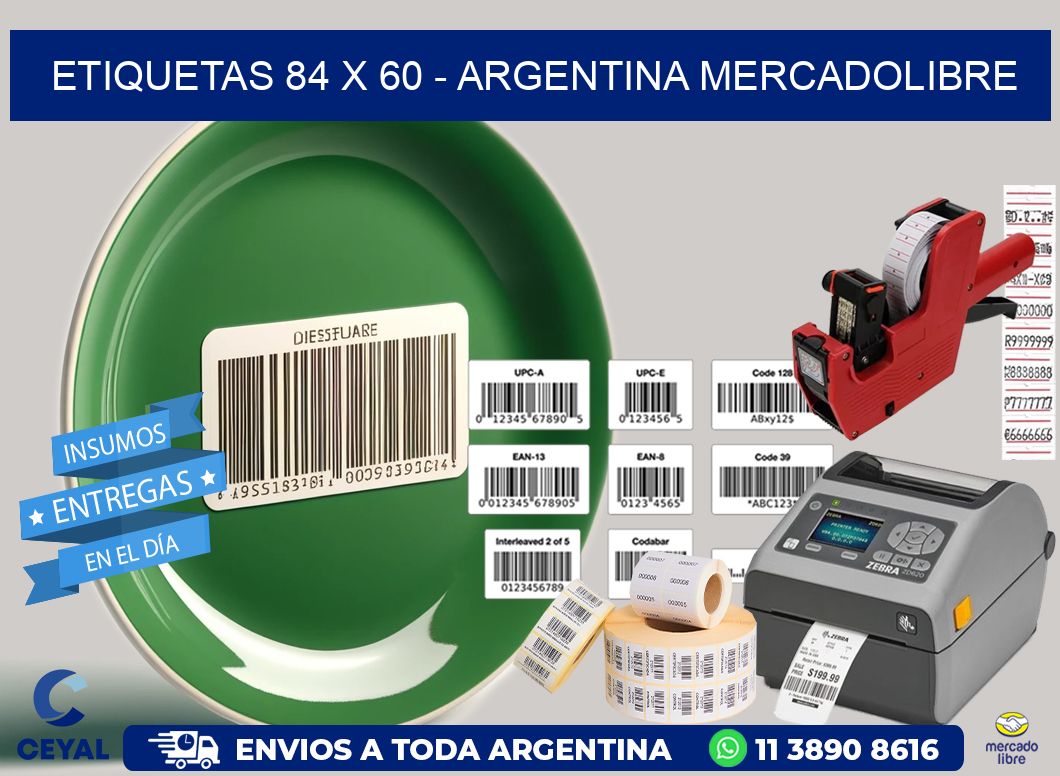 ETIQUETAS 84 x 60 – ARGENTINA MERCADOLIBRE