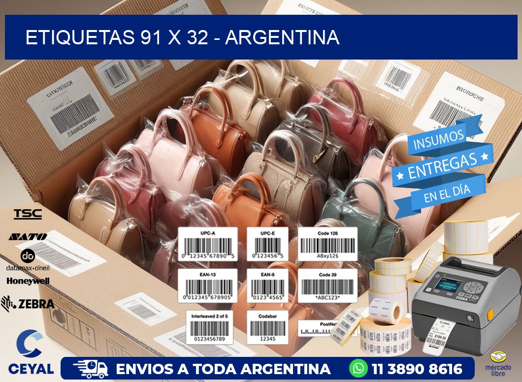 ETIQUETAS 91 x 32 - ARGENTINA