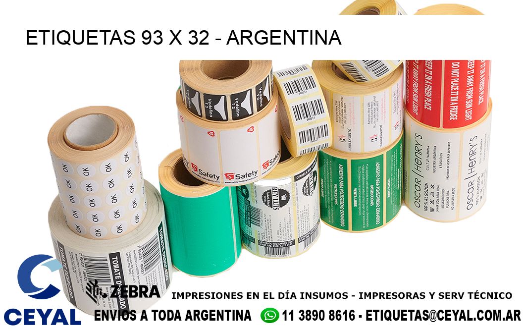 ETIQUETAS 93 x 32 - ARGENTINA