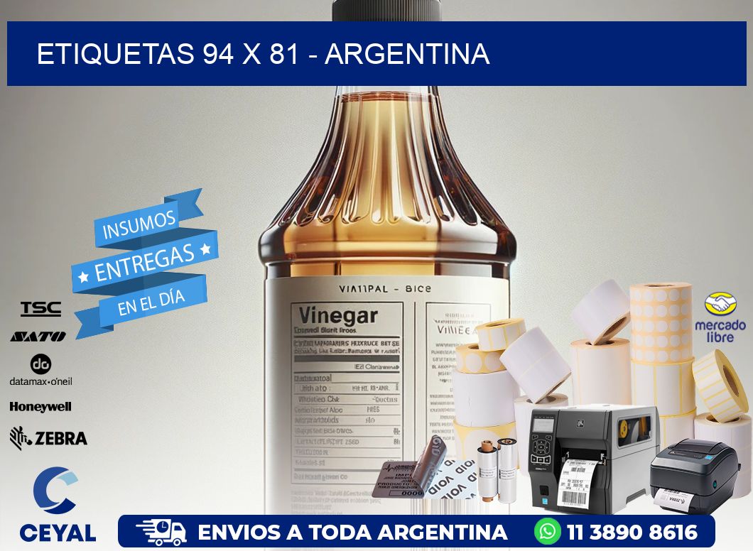 ETIQUETAS 94 x 81 - ARGENTINA