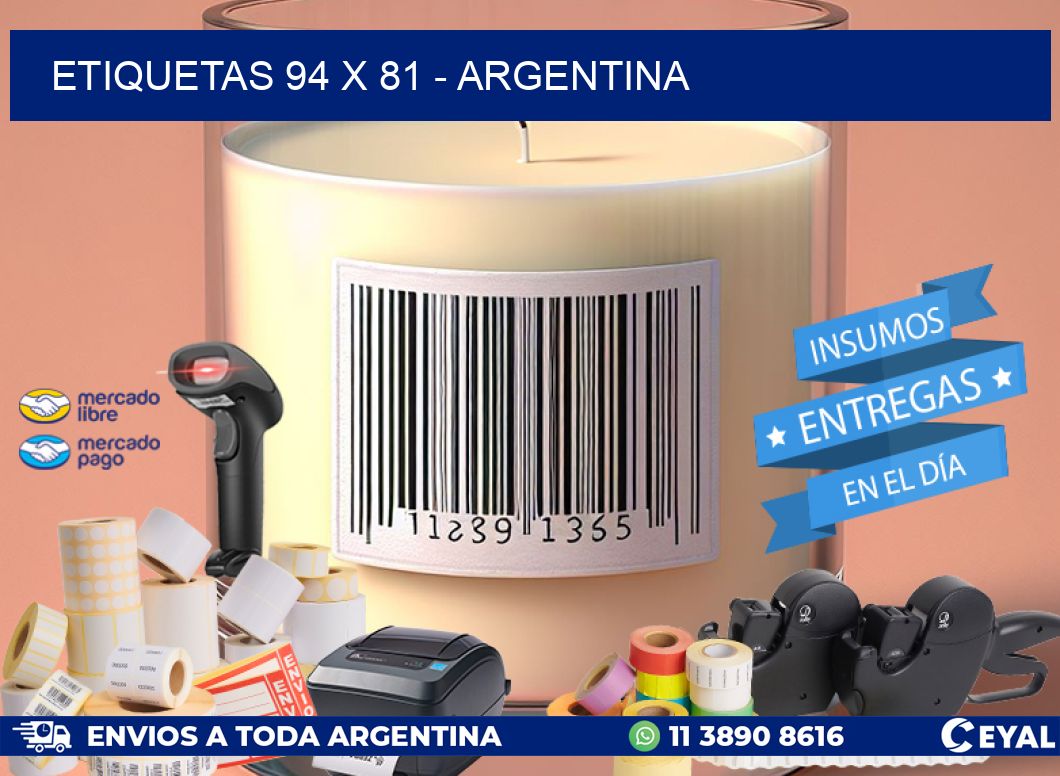 ETIQUETAS 94 x 81 - ARGENTINA